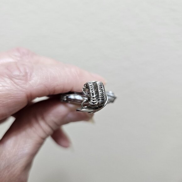 Dendrite Opal Black and White pendant Stainless Steel non tarnish wire & chain - Picture 11 of 12